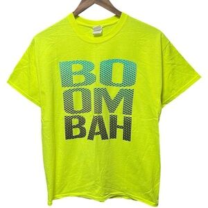 Boombah big chest spellout sports short sleeve crewneck casual neon bright shirt